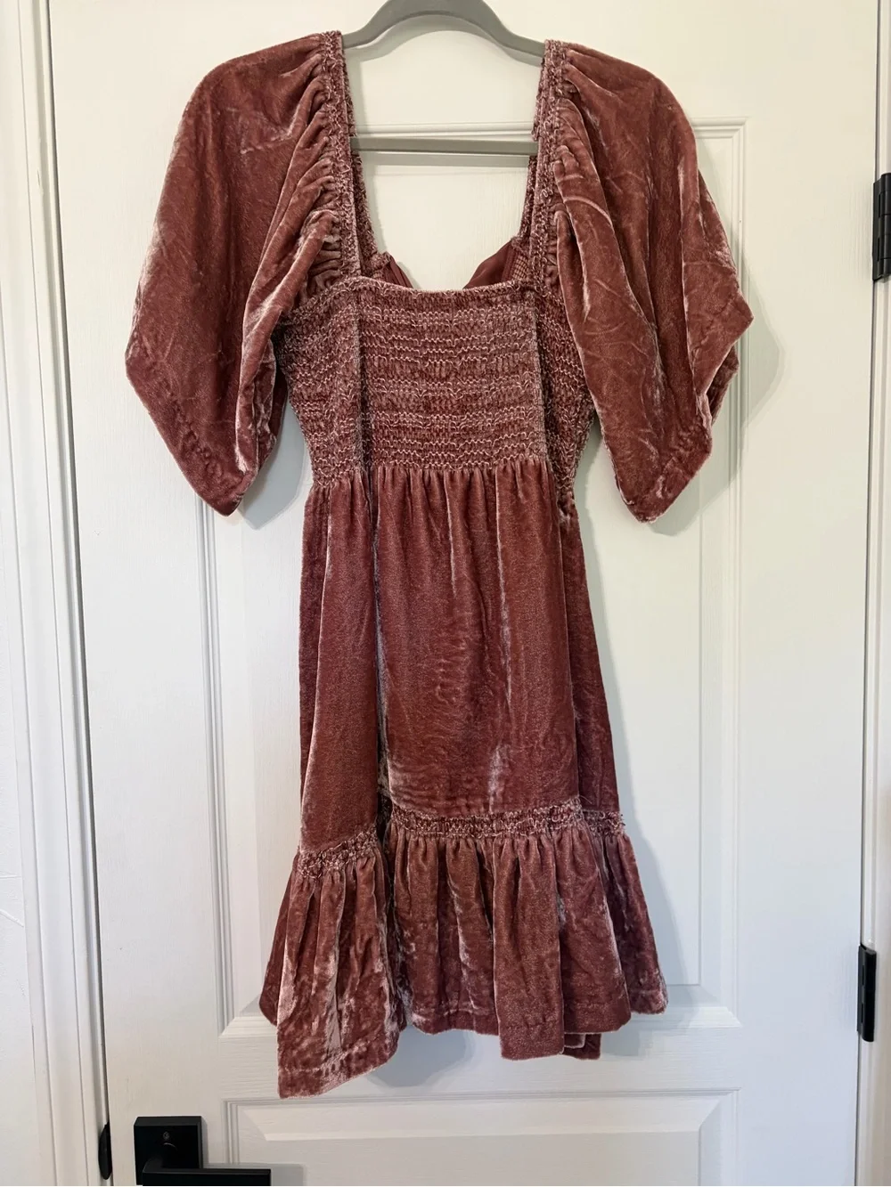 Free People Pink Velvet Mini Dress